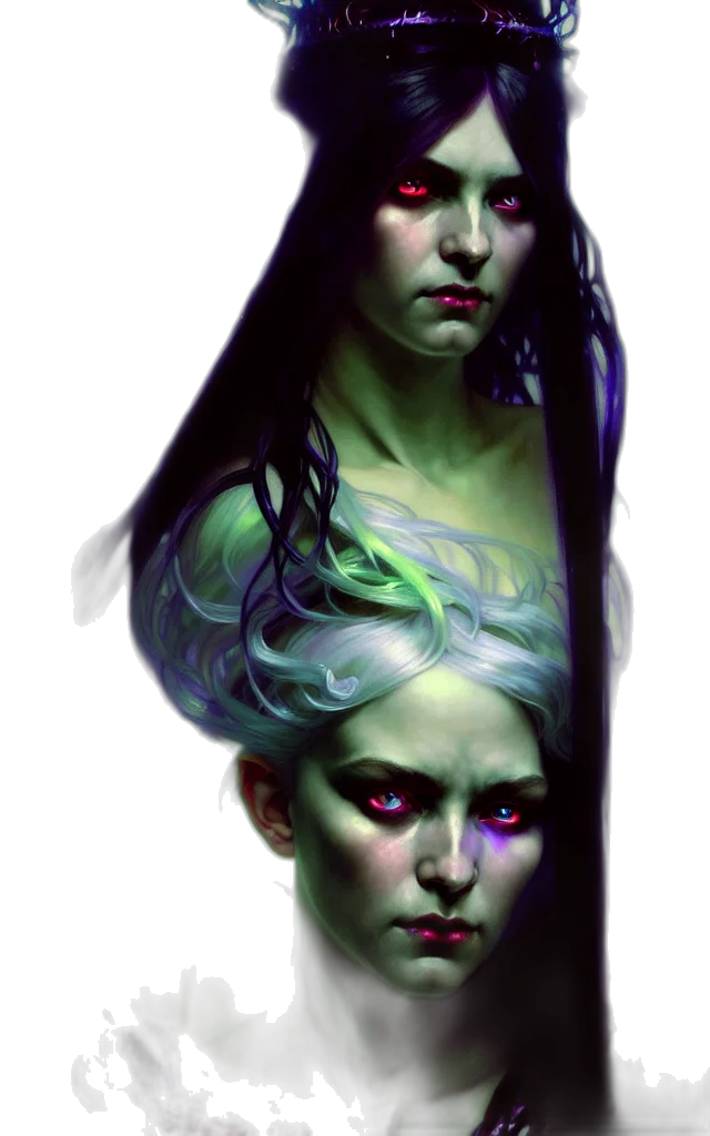 face, mask, crown, concept art transparent PNG cut-out