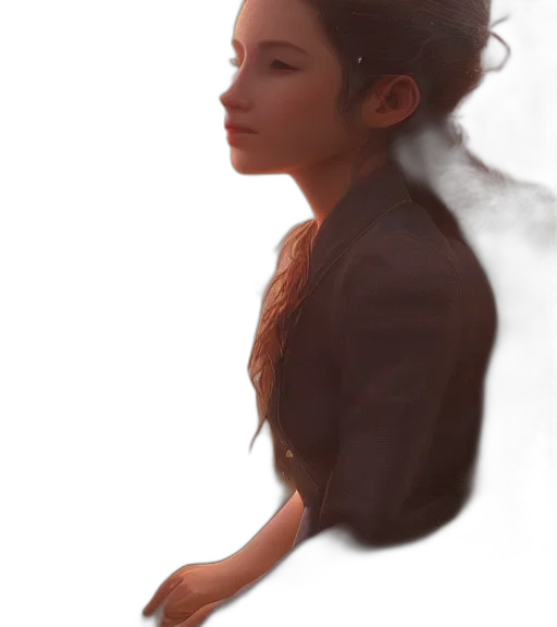 face, hair, dragon, jacket transparent PNG cut-out