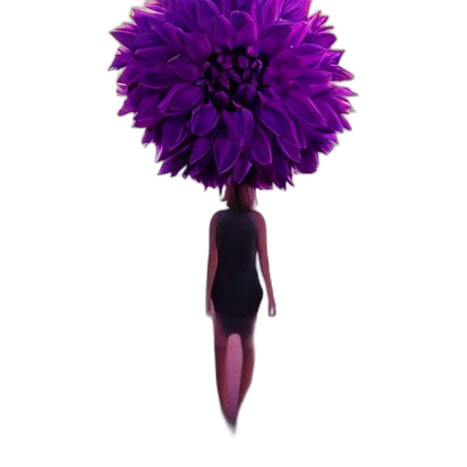 flower, umbrella, hair, staff transparent PNG cut-out