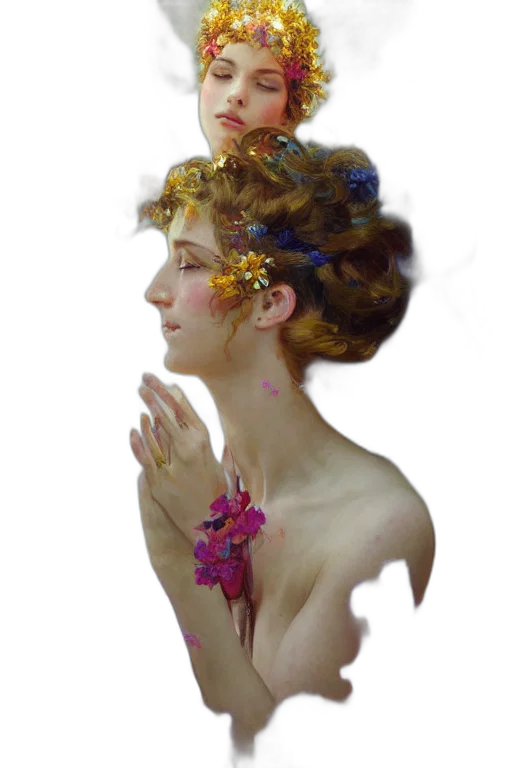crown, jewelry, flower, dress transparent PNG cut-out