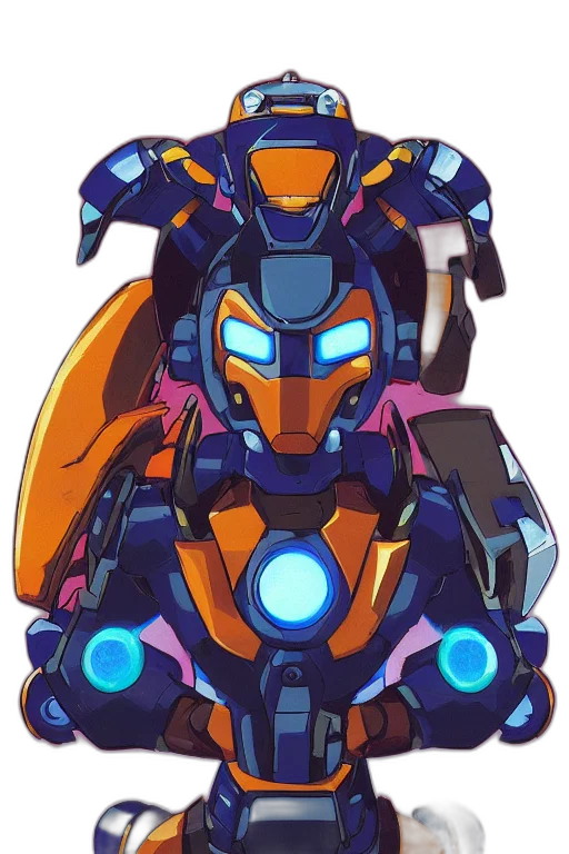 robot, weapon, concept art, pixel art transparent PNG cut-out
