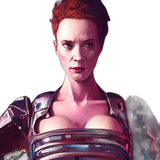 robot, dress, face, concept art transparent PNG cut-out