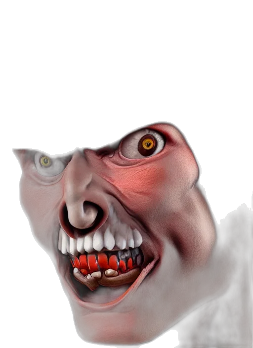 face, creature, mask, staff transparent PNG cut-out