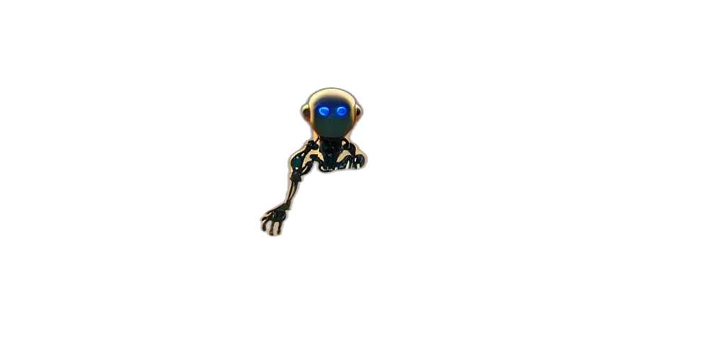 robot, jewelry, staff, creature transparent PNG cut-out
