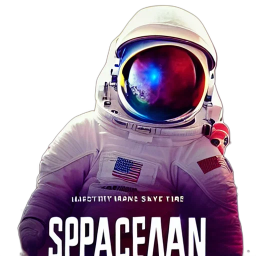 concept art, outer space, spaceman transparent PNG cut-out