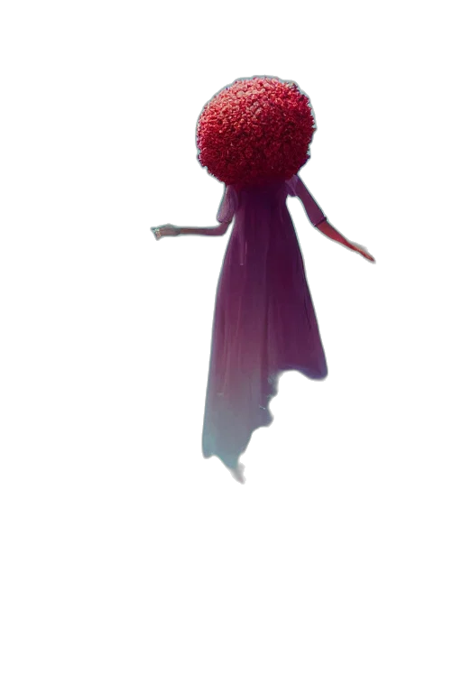 dress, staff, hair, crown transparent PNG cut-out