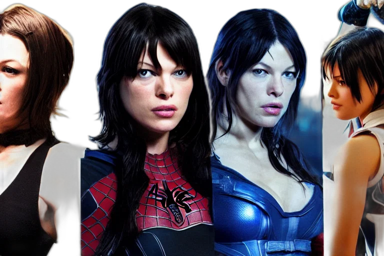 comic book art, concept art, mila, jovovich transparent PNG cut-out