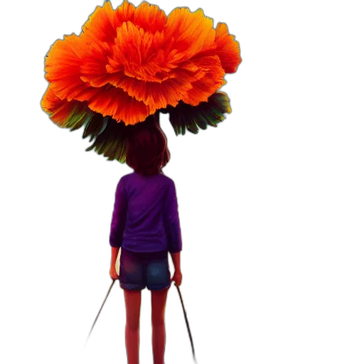 flower, umbrella, crown, staff transparent PNG cut-out