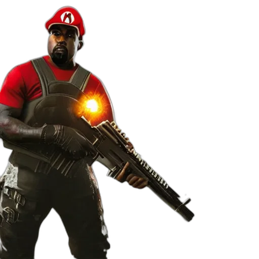 weapon, concept art, 3d render, pixel art transparent PNG cut-out