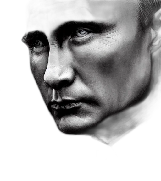 face, photorealistic, pencil sketch, oil painting transparent PNG cut-out