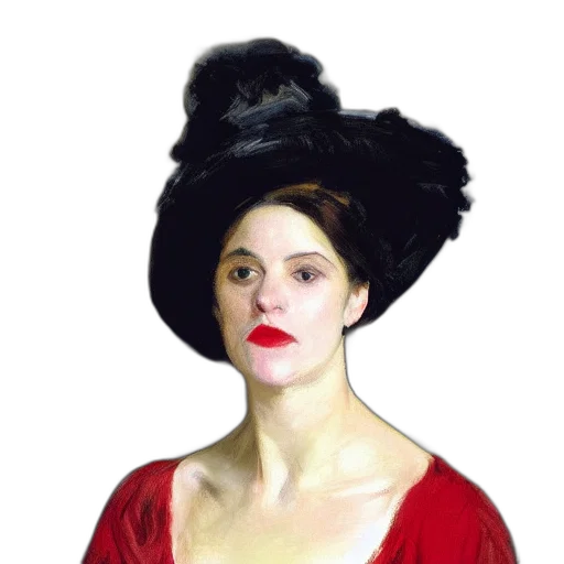hat, dress, face, crown transparent PNG cut-out
