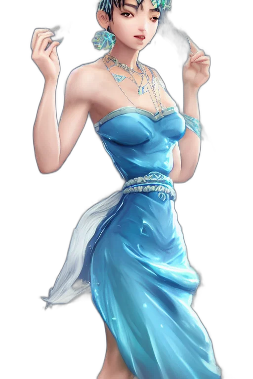 dress, staff, jewelry, crown transparent PNG cut-out