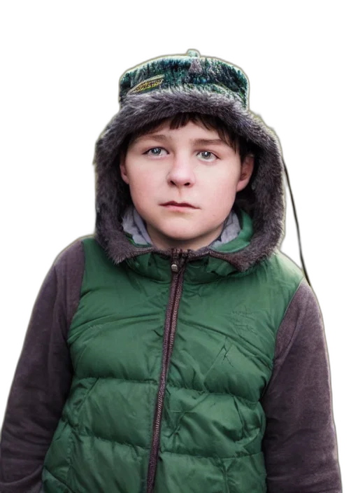 jacket, hat, face, animal transparent PNG cut-out