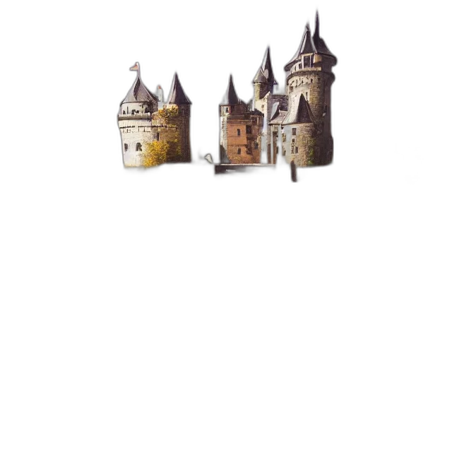 crown, building, 3d render, concept art transparent PNG cut-out
