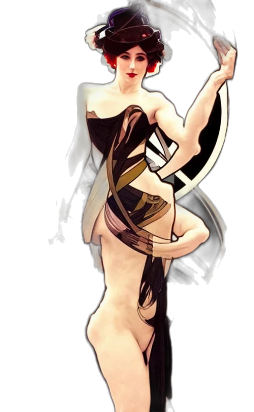 dress, staff, weapon, jewelry transparent PNG cut-out