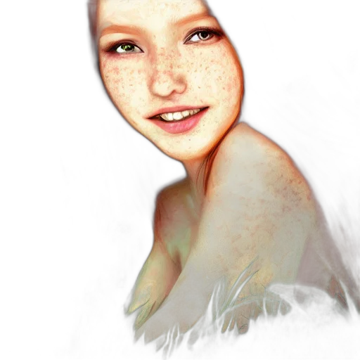 face, robot, creature, hair transparent PNG cut-out