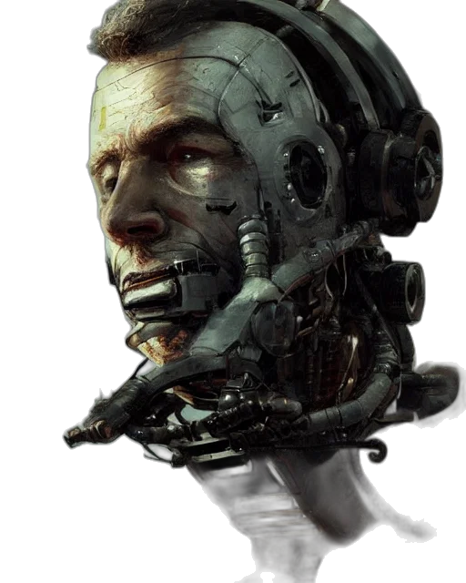 robot, face, mask, creature transparent PNG cut-out