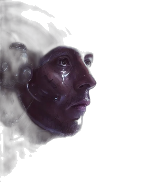face, mask, robot, concept art transparent PNG cut-out
