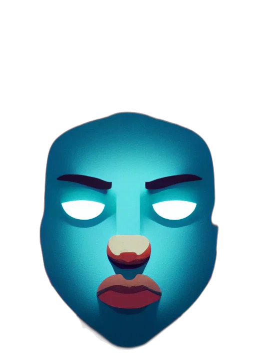 mask, face, robot, creature transparent PNG cut-out