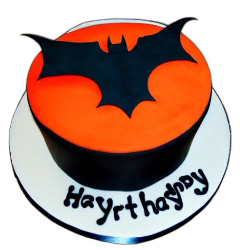 3d render, bat, birthday, cake transparent PNG cut-out