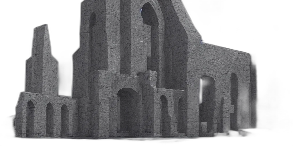 building, furniture, weapon, 3d render transparent PNG cut-out