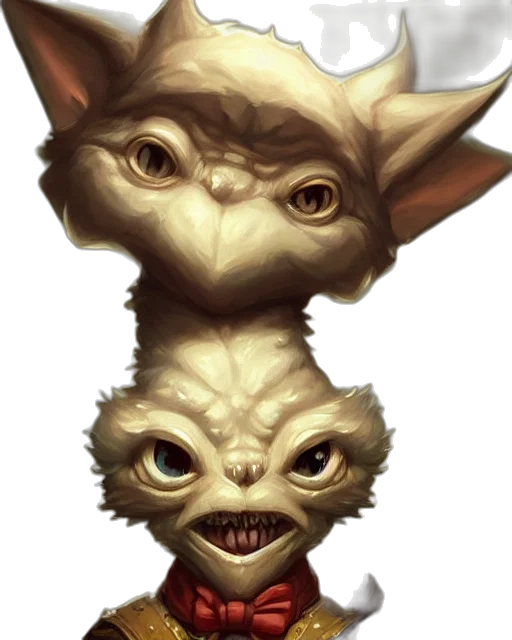 creature, dragon, staff, face transparent PNG cut-out