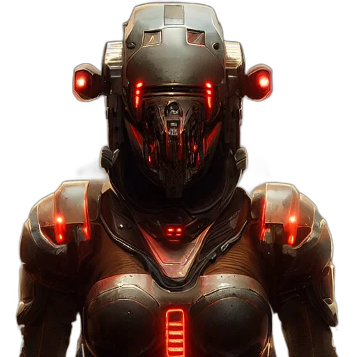 robot, mask, face, concept art transparent PNG cut-out