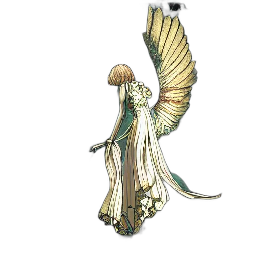 dress, staff, jewelry, dragon transparent PNG cut-out