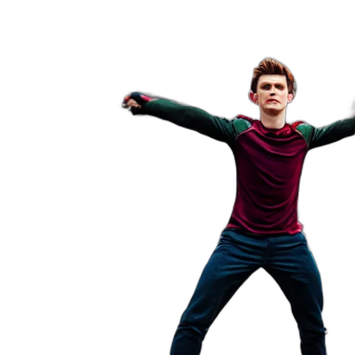 jacket, tom, holland, dabbing transparent PNG cut-out