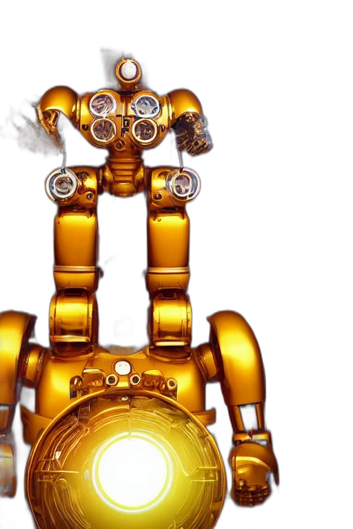 robot, concept art, 3d render, fantasy art transparent PNG cut-out