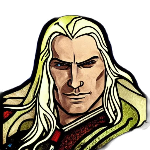 face, staff, hair, comic book art transparent PNG cut-out