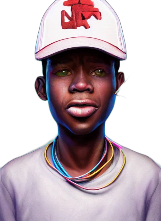face, creature, hat, staff transparent PNG cut-out