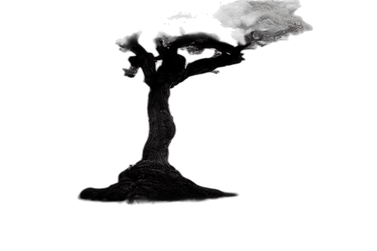 tree, hair, staff, dragon transparent PNG cut-out
