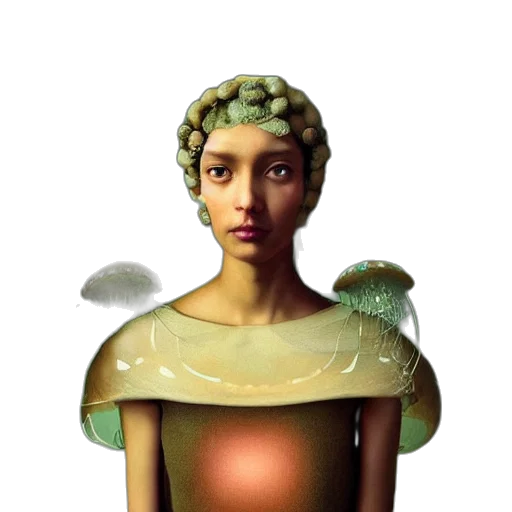 robot, dress, face, jewelry transparent PNG cut-out