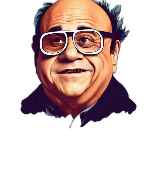 face, cartoon, comic book art, photorealistic transparent PNG cut-out