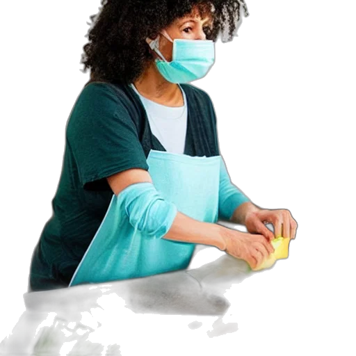 person, cutting, vegetables, while transparent PNG cut-out