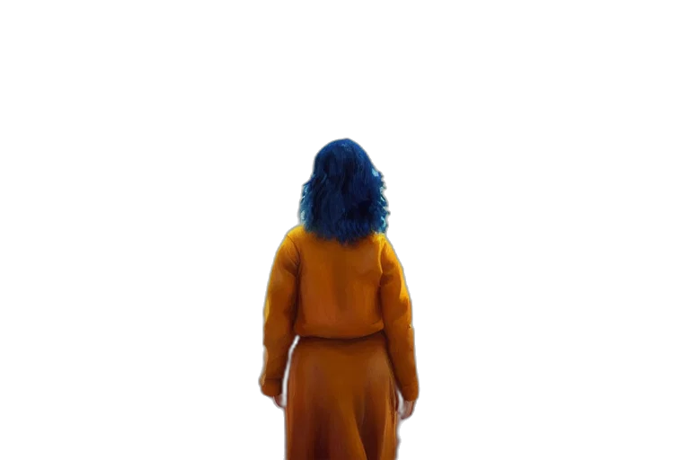 dress, hair, creature, jacket transparent PNG cut-out