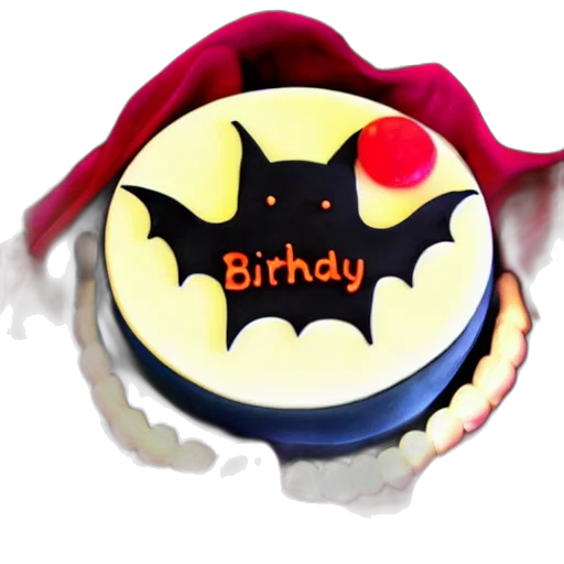 3d render, photorealistic, bat, birthday transparent PNG cut-out