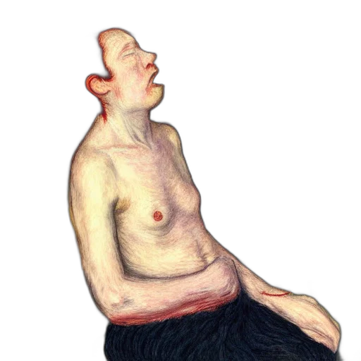 creature, face, dress, staff transparent PNG cut-out