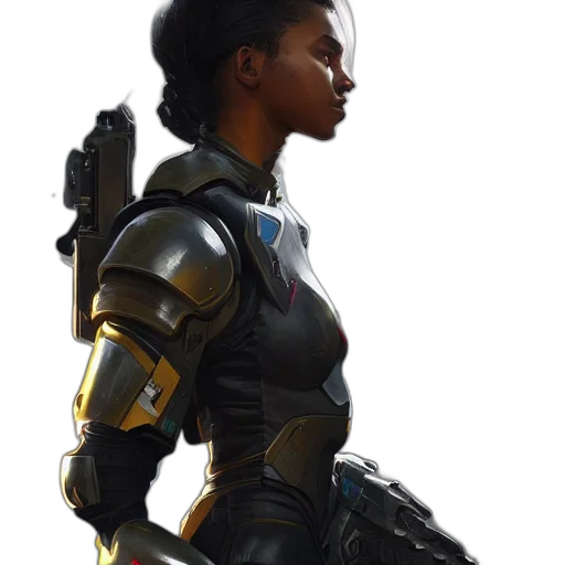 weapon, robot, jacket, concept art transparent PNG cut-out