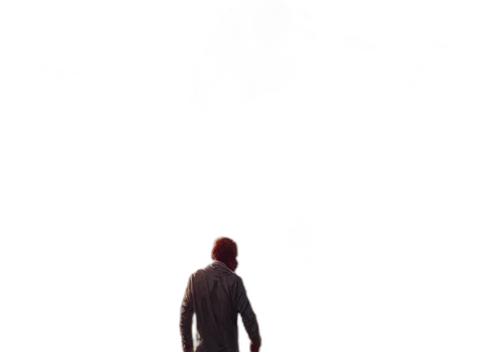 jacket, robot, creature, staff transparent PNG cut-out