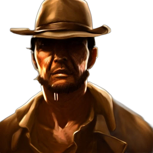 hat, face, concept art, photorealistic transparent PNG cut-out