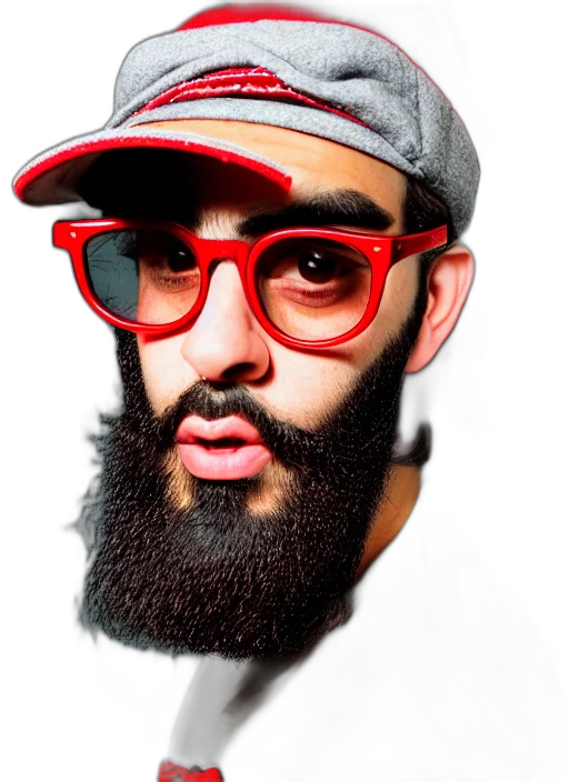 hat, face, photorealistic, cartoon transparent PNG cut-out