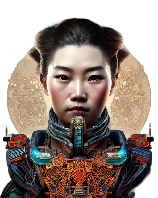 face, staff, robot, concept art transparent PNG cut-out