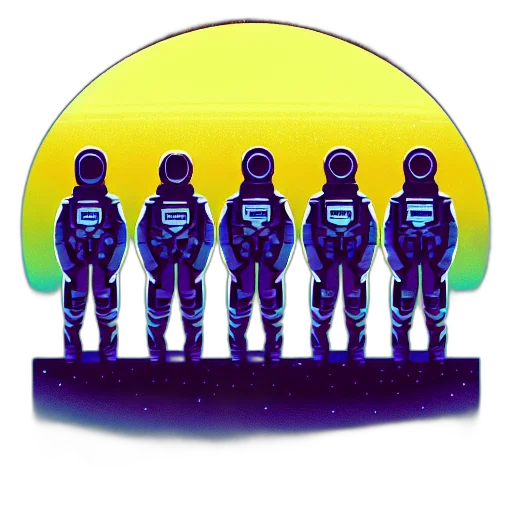 staff, jacket, robot, pixel art transparent PNG cut-out