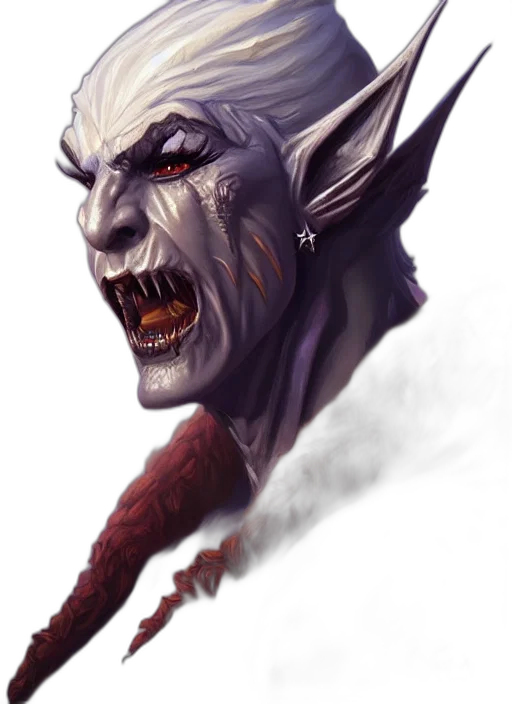 face, staff, creature, fantasy art transparent PNG cut-out