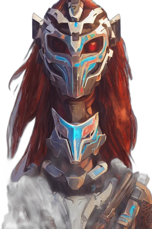 mask, robot, face, concept art transparent PNG cut-out