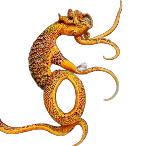dragon, staff, creature, animal transparent PNG cut-out
