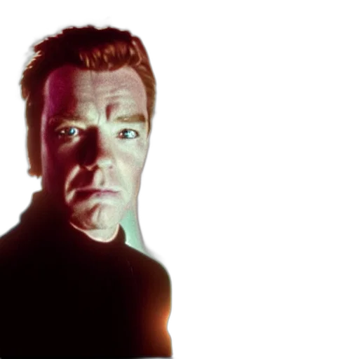 face, staff, robot, photorealistic transparent PNG cut-out