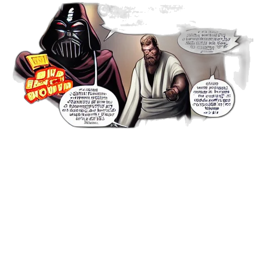 comic book art, concept art, obi, wan transparent PNG cut-out